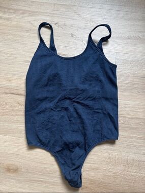 Lululemon Navy Ribbed One-Piece bodysuit